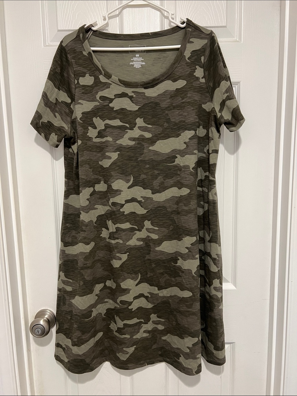 Sonoma Olive Green Camo Midi Dress